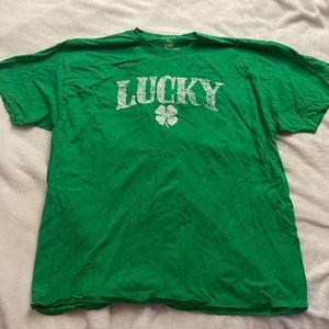 St Patrick’s Day “Lucky” Green T-Shirt; size: 2XL